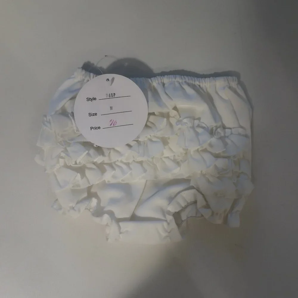 NWT Baby Girls Sarah Louise Off White Diaper Cover Panty M